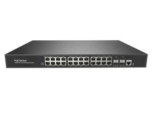 สวิตช์อัจฉริยะ AI มาตรฐาน LACP VLAN L2+ แบบจัดการได้ 24 พอร์ต PoE ความเร็ว 1000M พร้อมพอร์ตอัปลิงค์ SFP ความเร็ว 1000M จำนวน 4 พอร์ต ใช้พลังงานจากแหล่งจ่ายไฟมาตรฐาน - Product Image 2