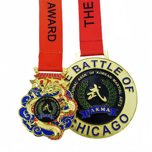 Medaglia per <span class=keywords><strong>il</strong></span> 2° Campionato <span class=keywords><strong>Mondiale</strong></span> Aperto di Taekwondo, Oro Anticato 3D, dalla WTF (Federazione <span class=keywords><strong>Mondiale</strong></span> di Taekwondo) - Product Image 3