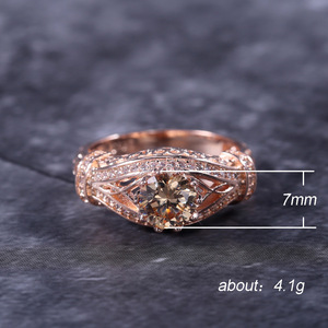 Anello alla moda scintillante per donna, gioiello da dito elegante in stile europeo americano - Product Image 5
