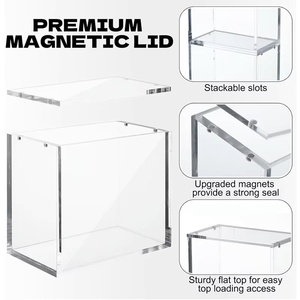 Boîte acrylique transparente de haute qualité Tohoku Box (BB) avec protection UV et couvercles magnétiques pour cartes Pokémon - Product Image 2