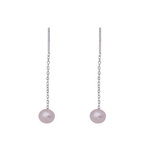 Catena di <span class=keywords><strong>Orecchini</strong></span> in <span class=keywords><strong>Argento</strong></span> Sterling 925 con Perle e Nappa Lunga da Donna Regali <span class=keywords><strong>Eleganti</strong></span> - Product Image 5