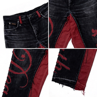 Pantalones Vaqueros de Algodón Resistentes Estilo Streetwear, Vintage, Lavados, Retro, Grunge, Rotos, Estampados, Anchos, de Pierna Ancha, Cintura Alta, Holgados, Personalizados