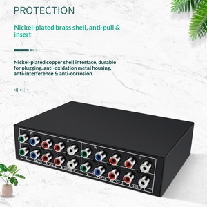 Caja Conmutadora de <span class=keywords><strong>Video</strong></span> AV de 3 Entradas y 1 Salida, 3 Puertos, 5 RCA, Cable YPbPr, Selector de Componentes RGB, Conmutador AV de 3 Vías, Plug and Play - Product Image 3