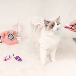 Ensemble de jouets pour chats, 2 pièces, souris Durable, de haute qualité, vente en gros, livraison gratuite