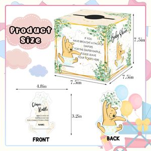 50 Stück Grüne Salbei-Geschenkkarten-Boxen für <span class=keywords><strong>Winnie</strong></span> Baby Shower Party, Dekorationen und Zubehör für Geschlechtsoffenbarung - Product Image 2