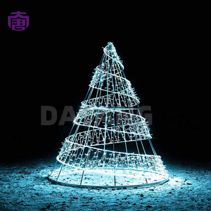Cone Shaped Christmas <b>Tree</b> String <b>Lights</b> <b>LED</b> <b>Light</b> <b>Tree</b> Tower for Plaza Garden Display - Product Image 4