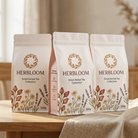 Sachets en papier kraft recyclables mats épaissis à huit soudures latérales pour tisanes, boissons et aliments – Sacs refermables de qualité alimentaire résistants à l'humidité