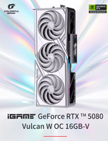 Carte graphique de jeu COLORFUL IGame RTX 5080 Vulcan OC blanche 16 Go, GPU RTX5080 PCIe 5.0