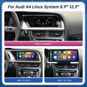 Reproductor Multimedia con Pantalla Táctil de 8.9/12.3'' con Android Auto y <span class=keywords><strong>CarPlay</strong></span> para <span class=keywords><strong>Audi</strong></span> <span class=keywords><strong>A4</strong></span>/S4 <span class=keywords><strong>B8</strong></span> 2009-2012, Pantalla GPS para el Tablero - Product Image 3