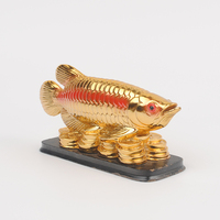 Figurine de la richesse Fengshui, décoration en forme de poisson porte-bonheur arony