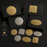 Autocollants personnalisés en or mat gaufré, étiquettes de logo métalliques de qualité supérieure pour boîtes cadeaux de luxe et emballages de marque