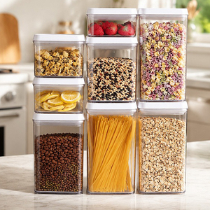 Conteneur de stockage alimentaire hermétique à ouverture rapide, sans BPA, organisateur de garde-manger scellé pour céréales, grains, riz, café en grains - Product Image 6