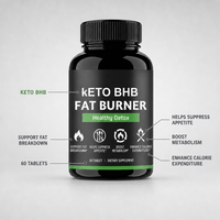Capsules Keto BHB 500mg, brûleur de graisse haute puissance, perte de poids, contrôle de l'appétit, complément alimentaire cétogène minceur, étiquette privée OEM