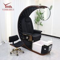 Fauteuil de pédicure électrique de luxe moderne avec massage, en cuir anti-acétone, mobilier de salon de manucure