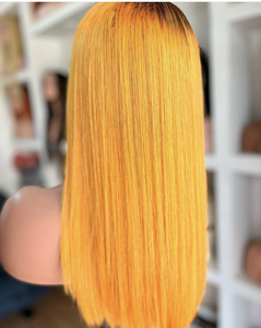 Giá Rẻ Tóc Giả Ombre Màu Vàng Xương Thẳng Cắt Ngắn Bob Nguyên Việt Nam Tóc Con Người 13X4 Ren Phía Trước Tóc Giả - Product Image 5