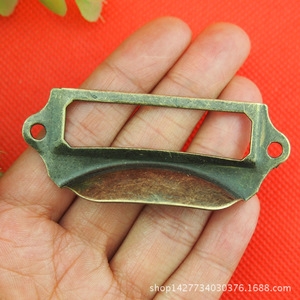 Antique Metal Drawer Handle 69x28mm Rectangle Iron Traditional Furniture Handle For Cabinet Drawer - Product Image 4