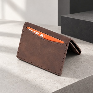 <span class=keywords><strong>Portafoglio</strong></span> Vintage in PU per <span class=keywords><strong>Uomo</strong></span> con Logo Personalizzato, Porta Carte di Credito <span class=keywords><strong>a</strong></span> Tre Ante con 6 Scomparti, Finestra per Documenti e Chiusura <span class=keywords><strong>a</strong></span> <span class=keywords><strong>Scatto</strong></span> - Product Image 3