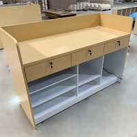 Grand bureau de réception et comptoir modulaires modernes en bois, durables, pour hôtels, centres commerciaux, hôpitaux et supermarchés