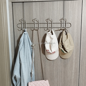 8 <b>Hooks</b> Wire Door Clothes <b>Hook</b> Metal Over the Door Iron Rack Over the Door <b>Hook</b> Hanger - Product Image 5
