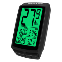 Komputer Sepeda Nirkabel Bikevee Layar 2.2 Inci Speedometer Tahan Air IPX7 Lampu Latar Hijau Dukungan Sepeda Ganda