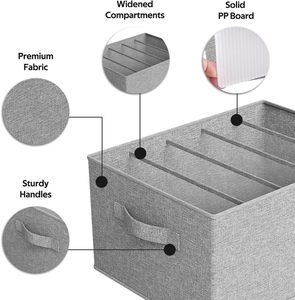 Large Single Tier <b>Plastic</b> Board <b>Wardrobe</b> Jewelry & Clothes Organizer Home Storage Foldable Drawer Organizers - Product Image 3
