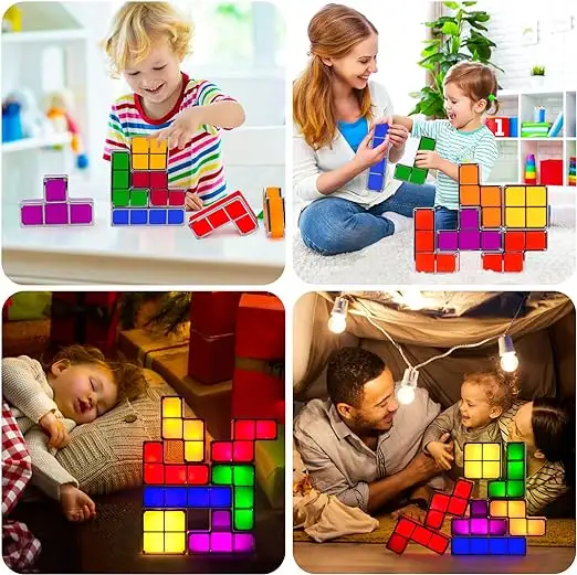 Kreatives DIY Magic Tetris stapelbares LED-Licht 3D-Puzzle Tetris-Blöcke Nachtlicht für Geburtstagsgeschenke