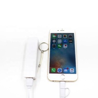 Mini chargeur, batterie portable universelle, 2200mAh, porte-clé, bon marché, avec impression personnalisée, OEM