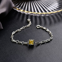 Collier et bracelet cube bicolore creux, style rétro froid et lourd