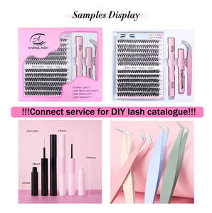 Anrolash Kit de Cils en Grappes Naturels Faits Main Effilés, 300 Pièces, 10-16mm Courbe C, Extensions de Cils Individuels, Kit de Cils Éventail DIY - Product Image 5