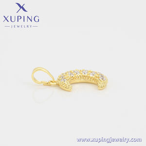 Jewelry XUPING Perhiasan Harga Diskon Bintang Bulan Bentuk Liontin Micro-set Zircon 3A + WANITA 14K Warna Emas Perhiasan Liontin - Product Image 5