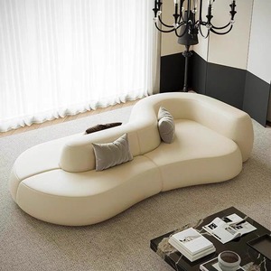 Sofá Lounge en Forma de <span class=keywords><strong>S</strong></span> en Oferta, Sofá Ovalado Moderno Tapizado con Respaldo Doble para Vestíbulo de Hotel - Product Image 1