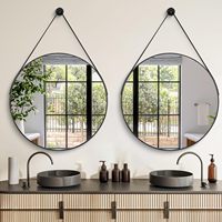 Luxe de qualité supérieure fait à la main directement du fabricant | Miroir mural moderne et élégant avec cadre noir pour salon salle de bain