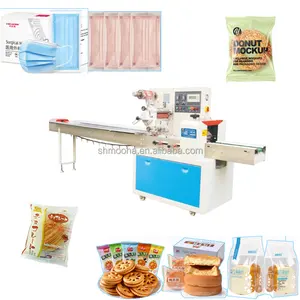 Biscuit Gâteau Suremballage Machine Couteaux Fourchettes Serviettes Sac Machines D'emballage Snack Dessert Paquet En Plastique Oreiller Packer