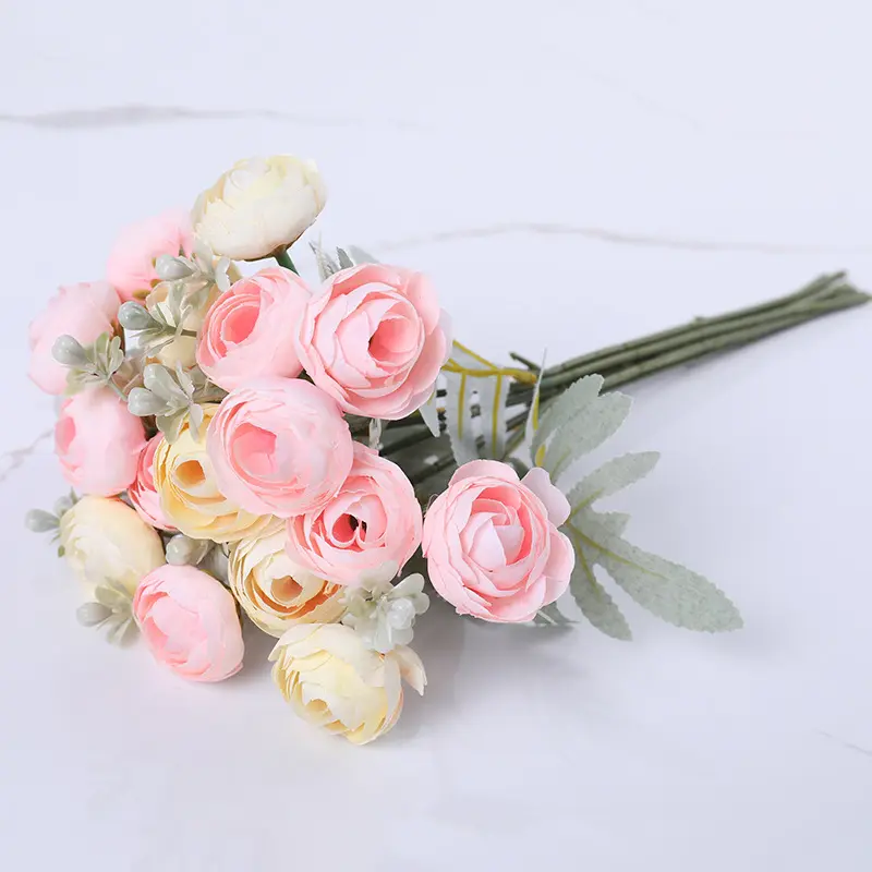 JOY 2023 hot sale artificial jasmine flower bouquet decoration ornaments wedding background artificial flower wholesale