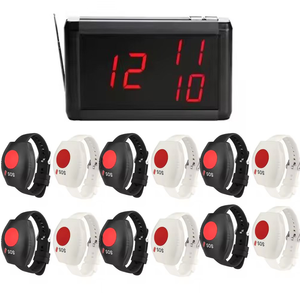 16 <span class=keywords><strong>catel</strong></span> CTT16 không dây gọi điện thoại máy nhắn tin với ctm699 hiển thị Receiver cổ tay SOS nút cho người cao tuổi phòng khám bệnh viện nhà dưỡng lão - Product Image 1