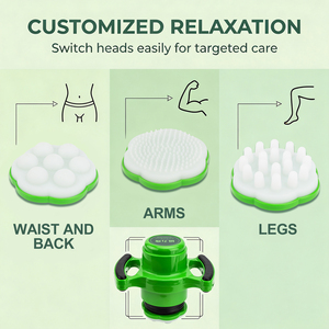 160W High Power <b>Electric</b> Handheld Body <b>Massager</b> 3 Interchangeable <b>Heads</b> Vibration Magnetic Slimming Cellulite Reducer - Product Image 5