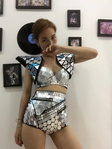 Trajes LED con Espejo, <span class=keywords><strong>Ropa</strong></span> LED para Fiestas Rave, Vestido <span class=keywords><strong>de</strong></span> Espejo, Vestido <span class=keywords><strong>de</strong></span> Actuación, <span class=keywords><strong>Ropa</strong></span> Luminosa - Product Image 5