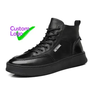 Allacciatura Scarpe da uomo in vera Pelle Plataforma Urbano Varon Sivri Burunlu Deri Erkek Scarpe high top France Scarpe Pelle