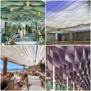 Tenda a soffitto a vento per decorazioni di matrimoni, tende sospese per <span class=keywords><strong>sala</strong></span> ricevimenti nuziale - Product Image 4