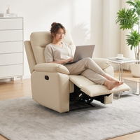 360 °   Fauteuil inclinable pivotant à dossier manuel avec poche latérale, fauteuil de relaxation rembourré pour salon et home cinéma