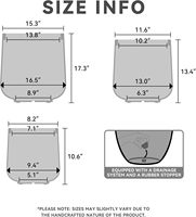 Pot Tanaman Beton Ringan Anti UV Lapisan Epoxy Kante 153" 116" 82" Diameter, untuk Luar & Dalam Ruangan, dengan Lubang Drainase dan Penutup Karet