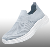 Nouvelles Chaussures Décontractées Homme à Enfiler en Maille Respirante, Légères en EVA, Antidérapantes, à Semelle Souple et Résistantes à l'Usure, Couleur Unie