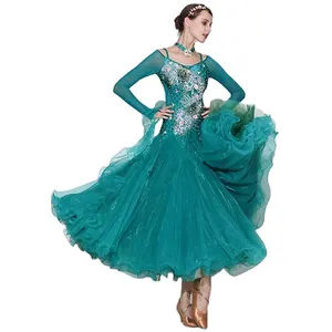 Cao-Lớp Khiêu Vũ Waltz Nhảy Múa Khiêu Vũ Cạnh Tranh Dresses Tiêu Chuẩn Nhảy Sexy Mà Không Cần Ăn Mặc