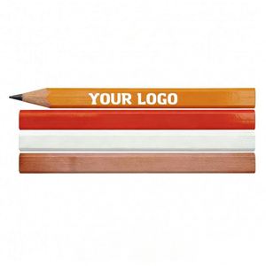 Crayons plats personnalisés en bois de tilleul de 24 cm, forme carrée Jumbo, pour charpentier, crayons de construction - Product Image 1