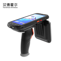 Terminal Portátil PDA UHF RFID de Largo Alcance de 902mhz-928mhz con Android 10, Escáner de Código de Barras, 4G Wifi para Seguimiento de Activos/Inventario