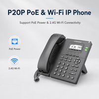 Téléphone IP PoE Flyingvoice P20P SIP 2.0 2 lignes Wi-Fi 2.4G Port USB 2.0 Écran LCD rétroéclairé 2,3 pouces Ethernet RJ45 Système d'exploitation Linux