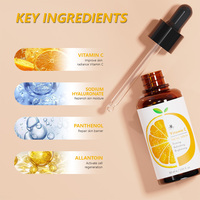 Le plus récent de haute qualité brillant hydratant lueur éclaircissant vitamine E acide hyaluronique vitamine C sérum pour le visage