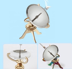 Modèle pédagogique d'allumeur solaire en bois (modèle de réchaud solaire) – Équipement de démonstration du principe de focalisation par miroir concave pour l'école primaire - Product Image 4