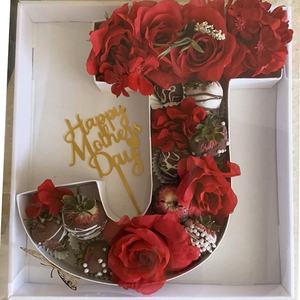 กล่องใส่คัพเค้กช็อกโกแลตหวานขนาด 12 นิ้ว พร้อมกล่องกระดาษรูปตัวอักษร 26 ตัวสำหรับใส่ขนม - Product Image 1