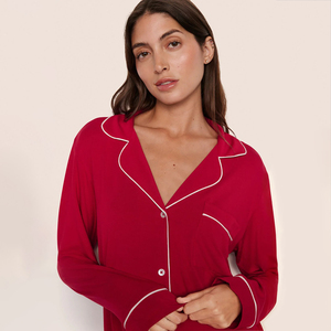 Set Pigiama Donna in Cotone di Bambù di Alta Qualità, Abbigliamento da Notte Comodo <span class=keywords><strong>e</strong></span> Casual, Pigiama in Modal con Maniche Lunghe <span class=keywords><strong>e</strong></span> Pantaloni - Product Image 2